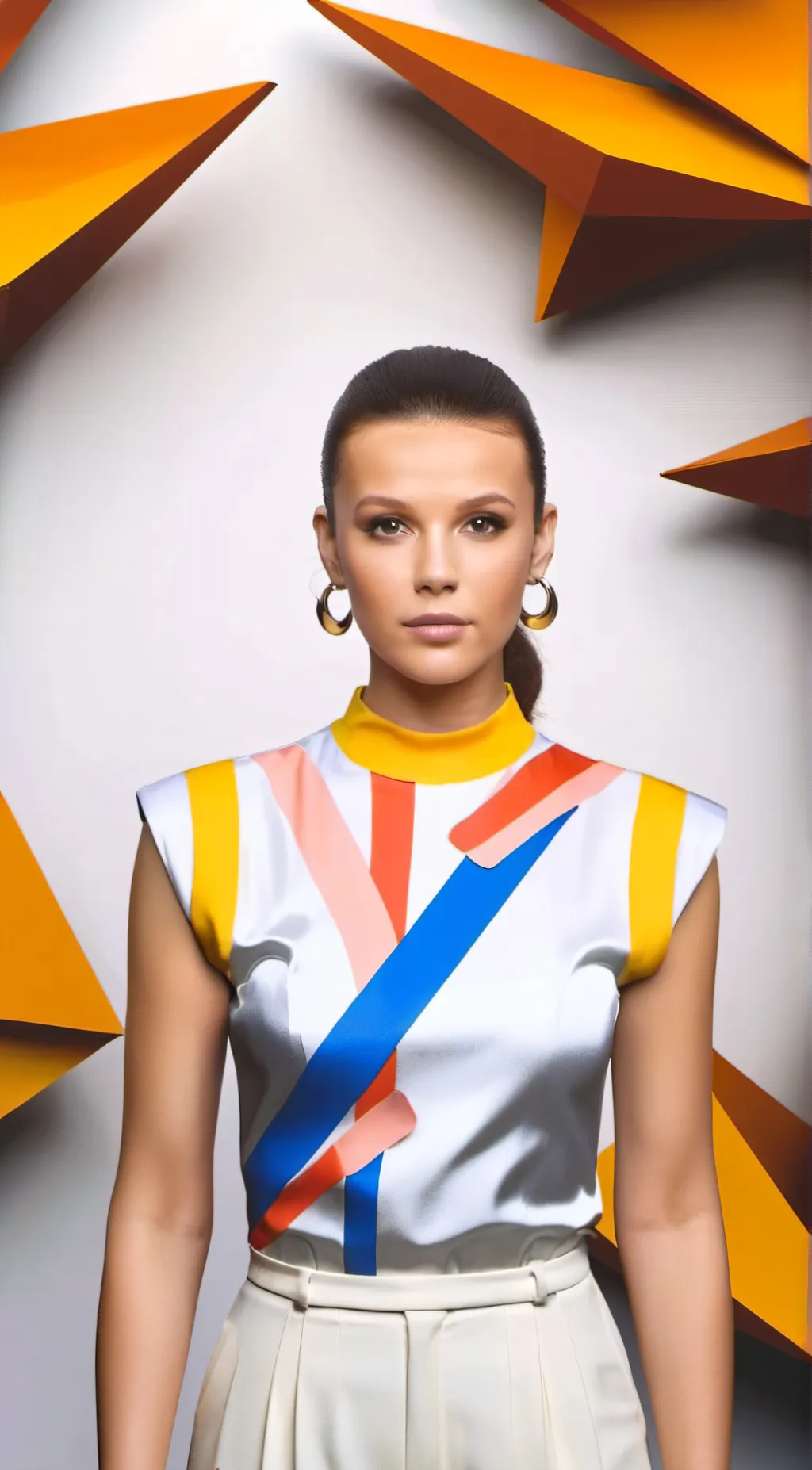 ai character: Milly bobby brown  background