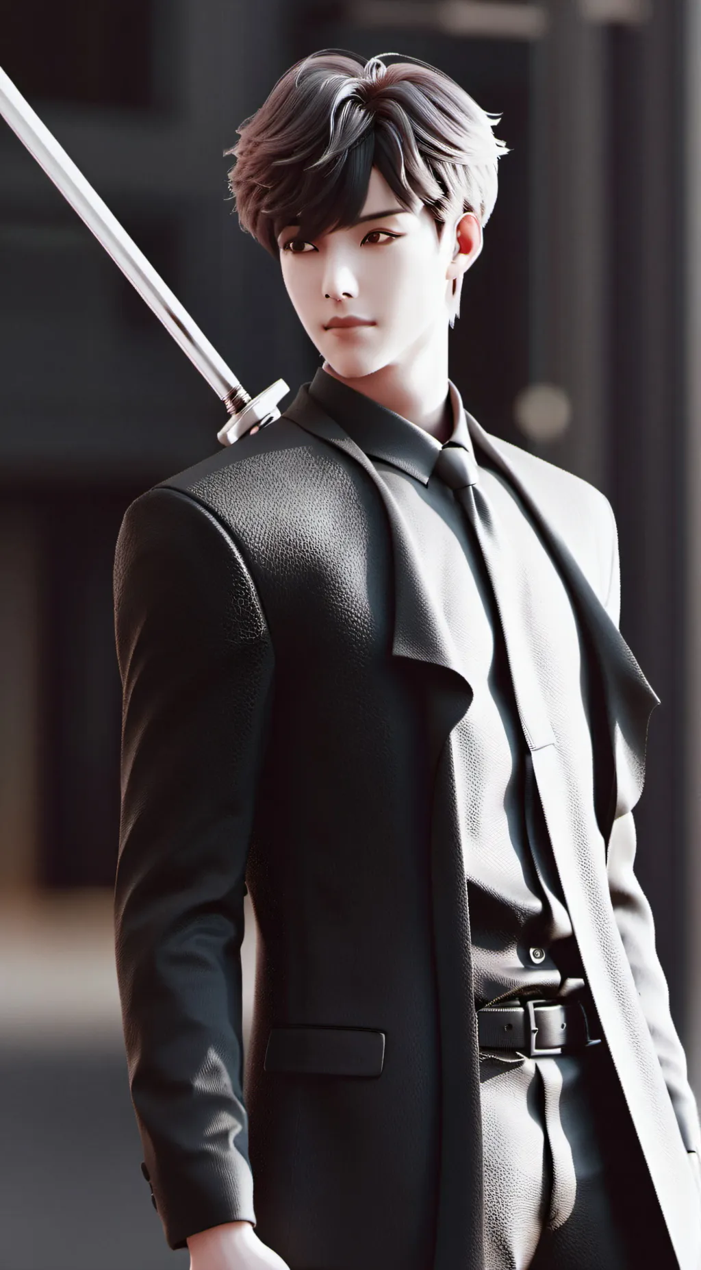 ai character: kyuranger purple  background