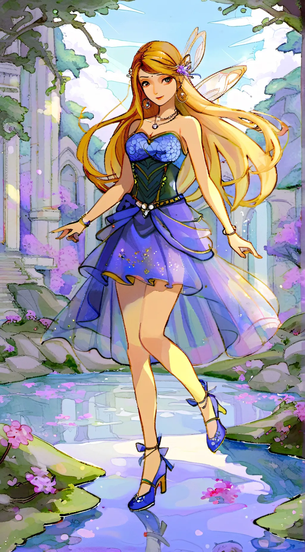 ai character: winx club x mha  background