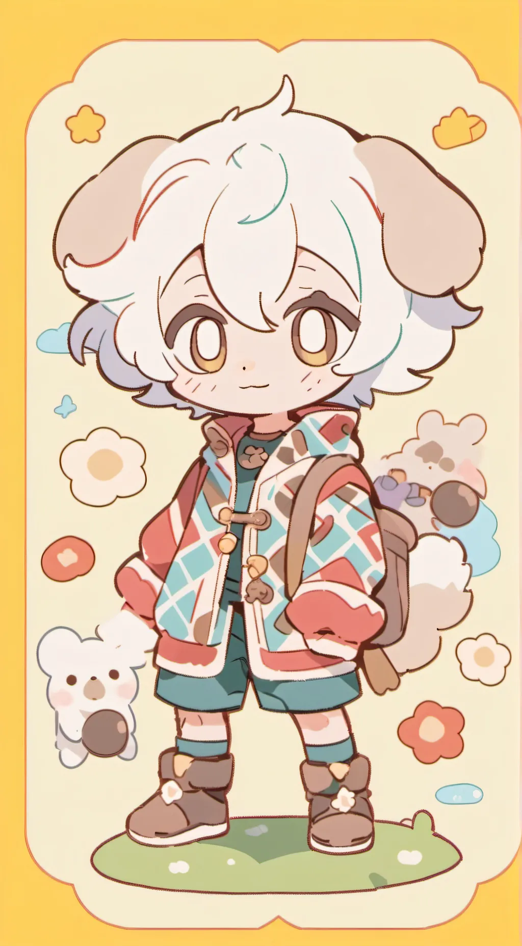 ai character: dogday  background