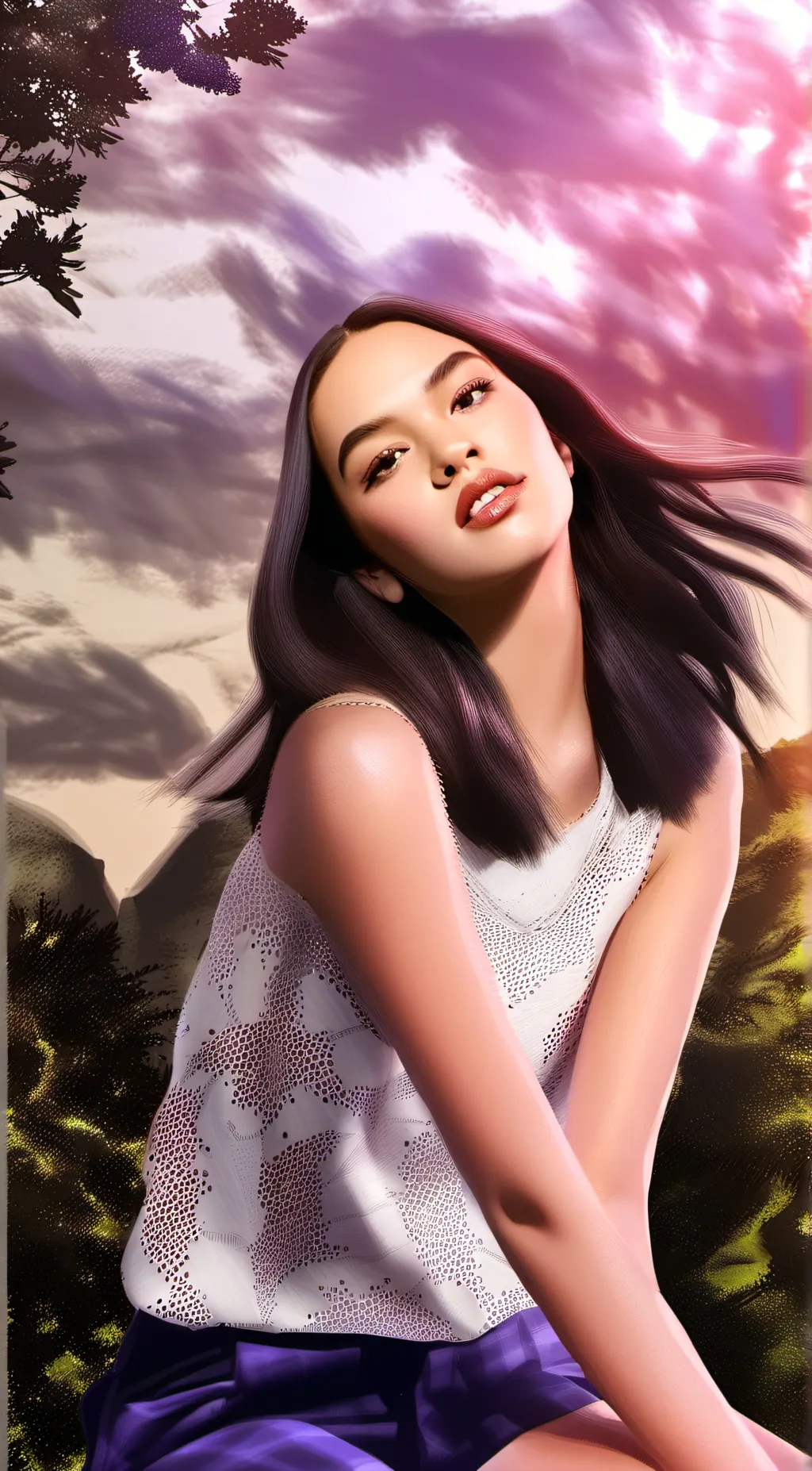 ai character: Olivia Rodrigo background