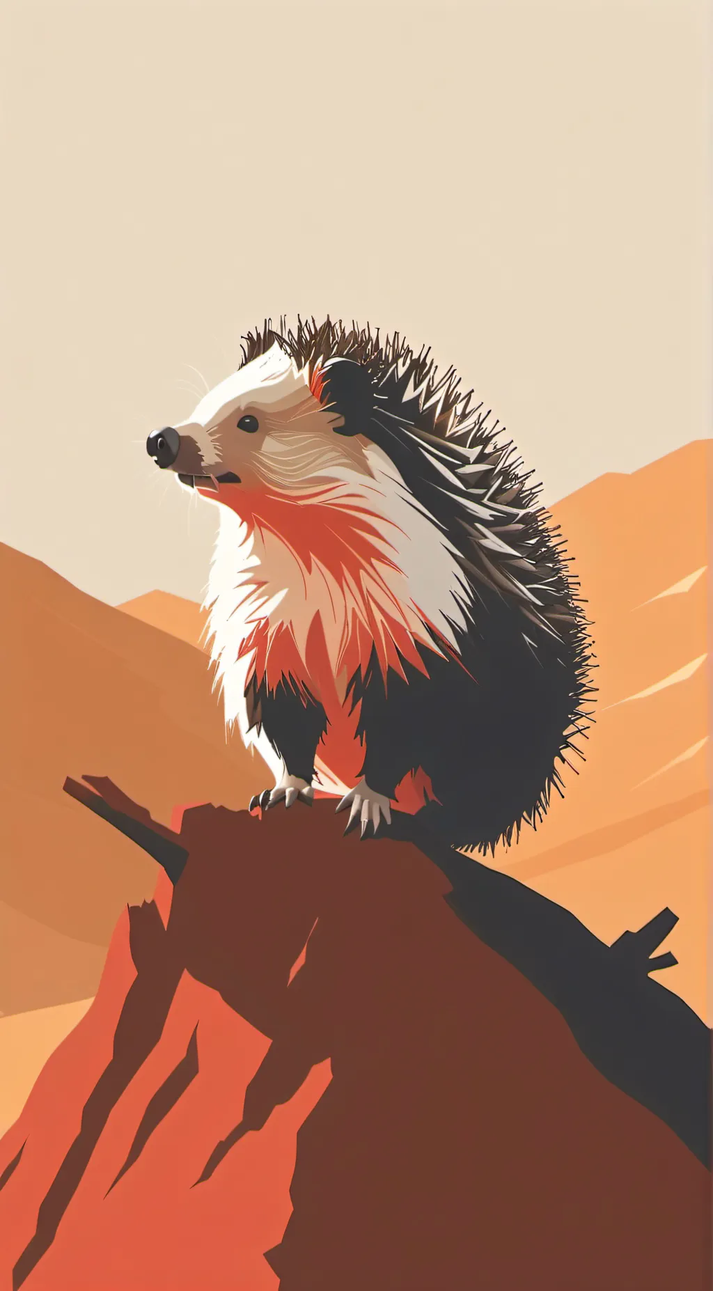 ai character: porcupine  background