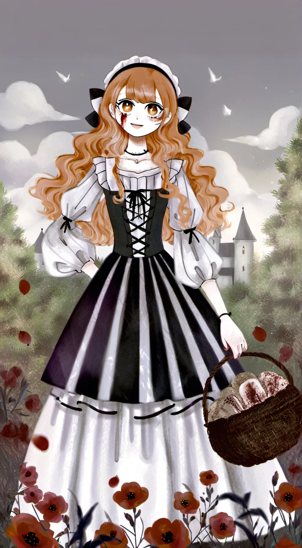 ai character: yumi and celeste  background