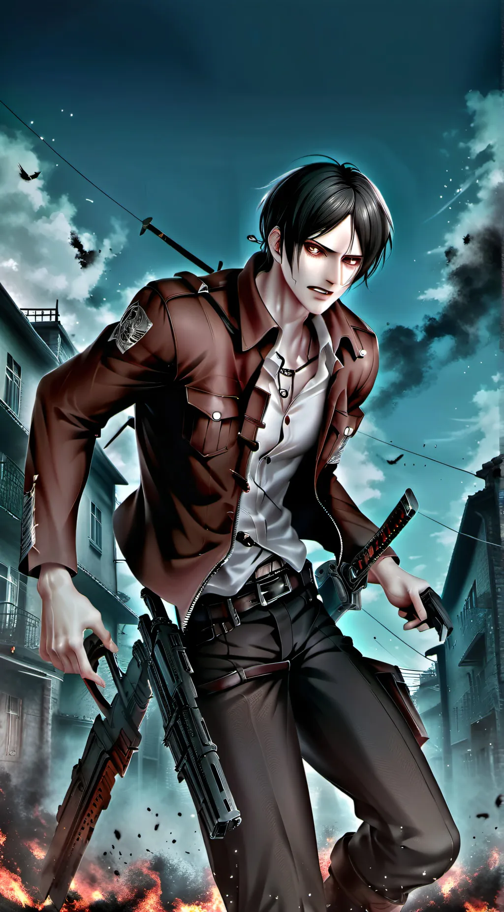 ai character: Eren Yeager background