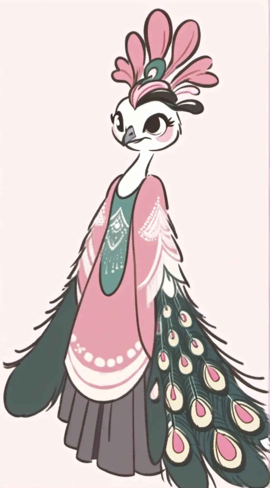 ai character: Penny Peacocky background