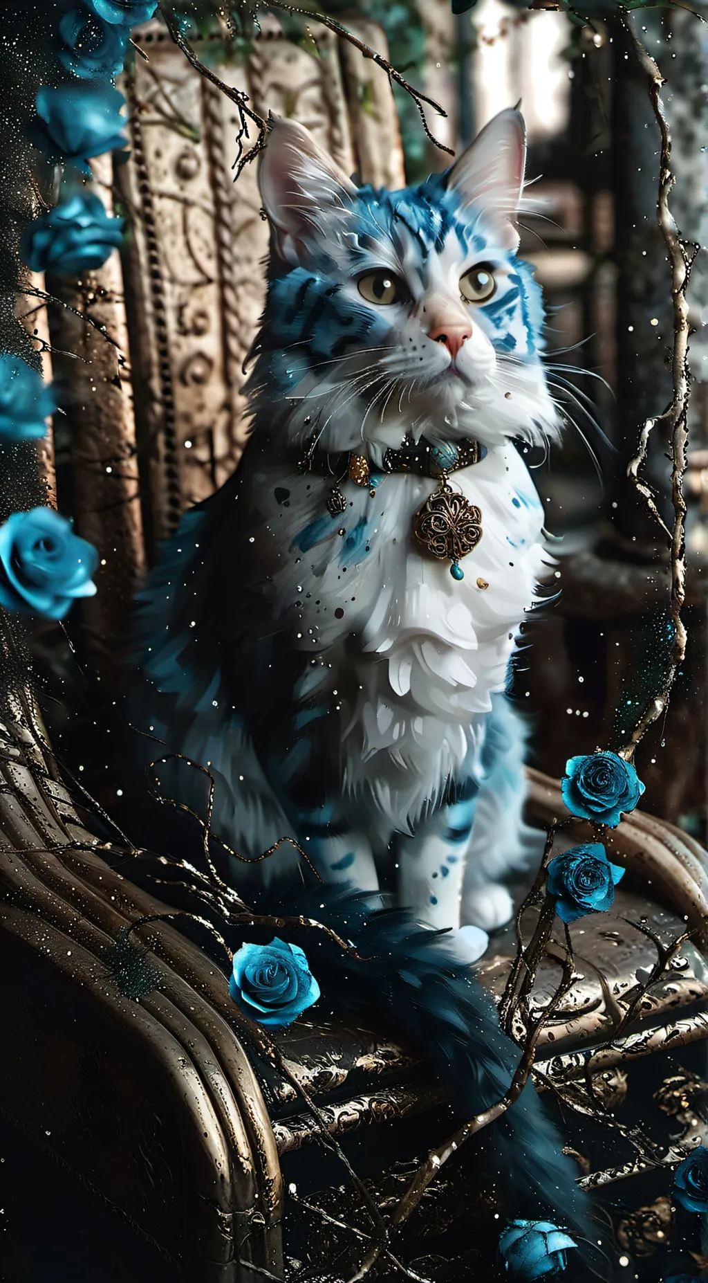 ai character: Rose kit💙💦 background