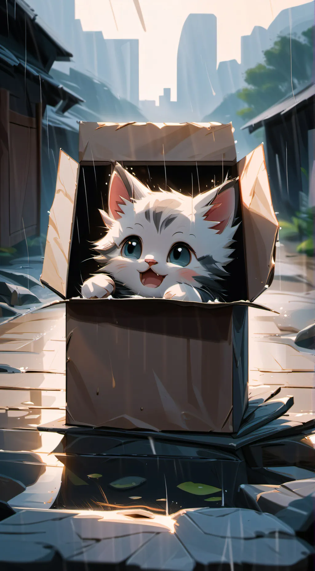 ai character: Poop kitten background