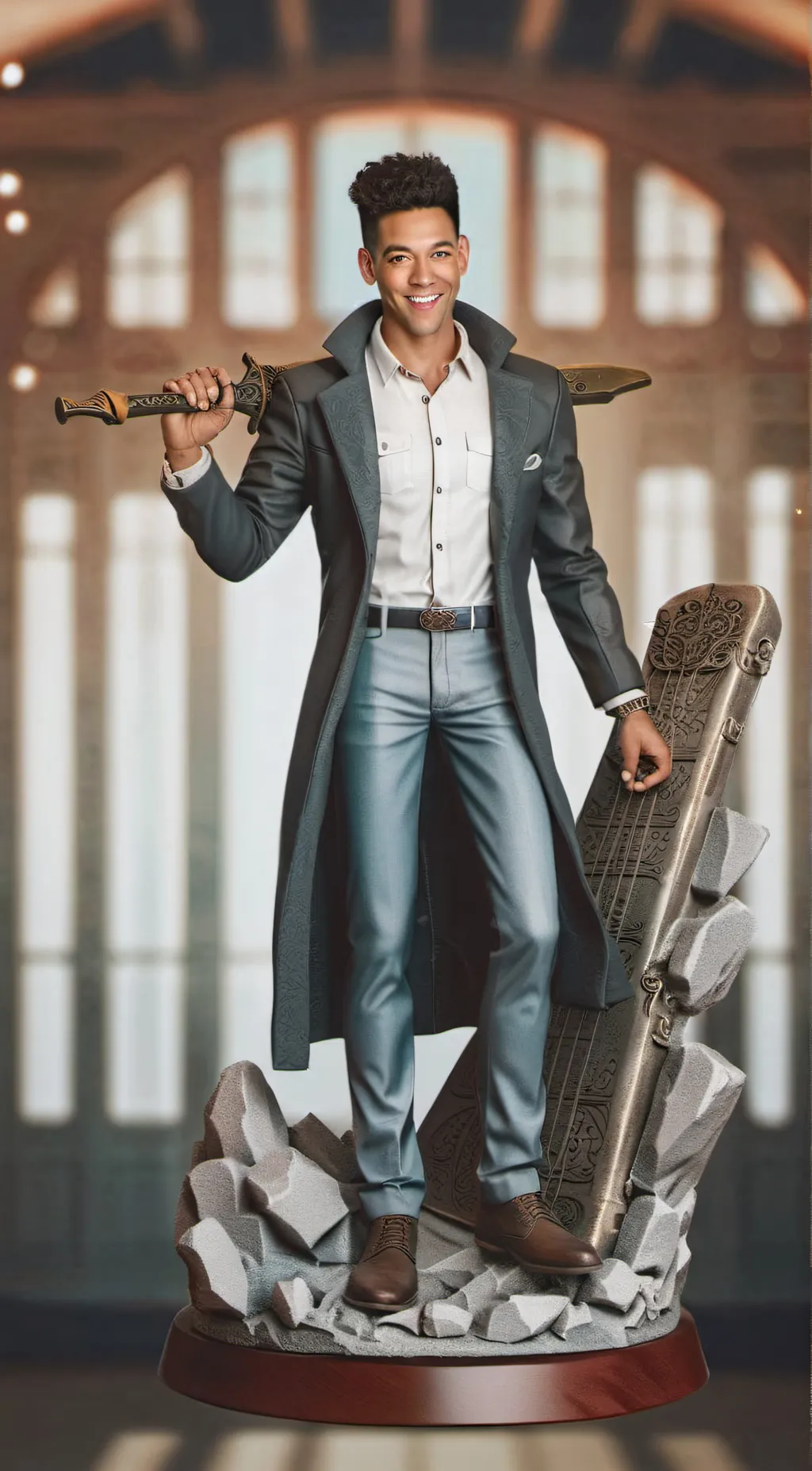 ai character: Statue Mark background