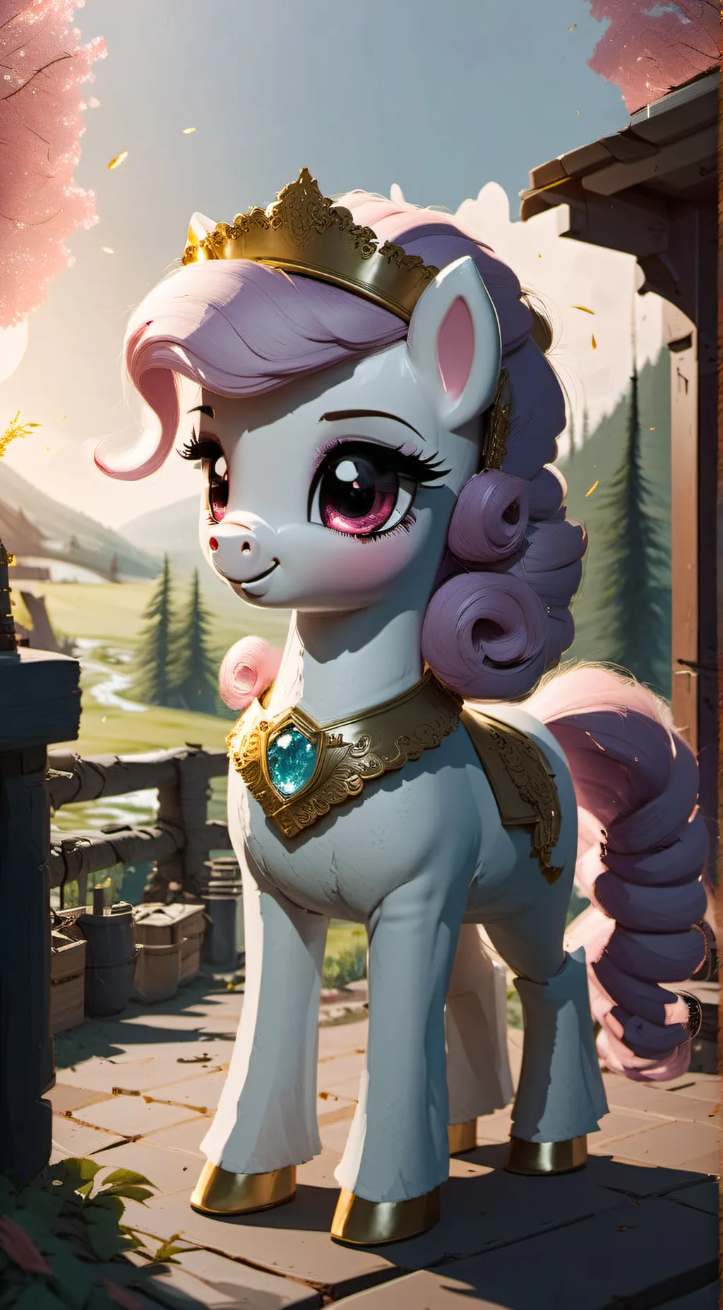 ai character: Sweetie belle  background