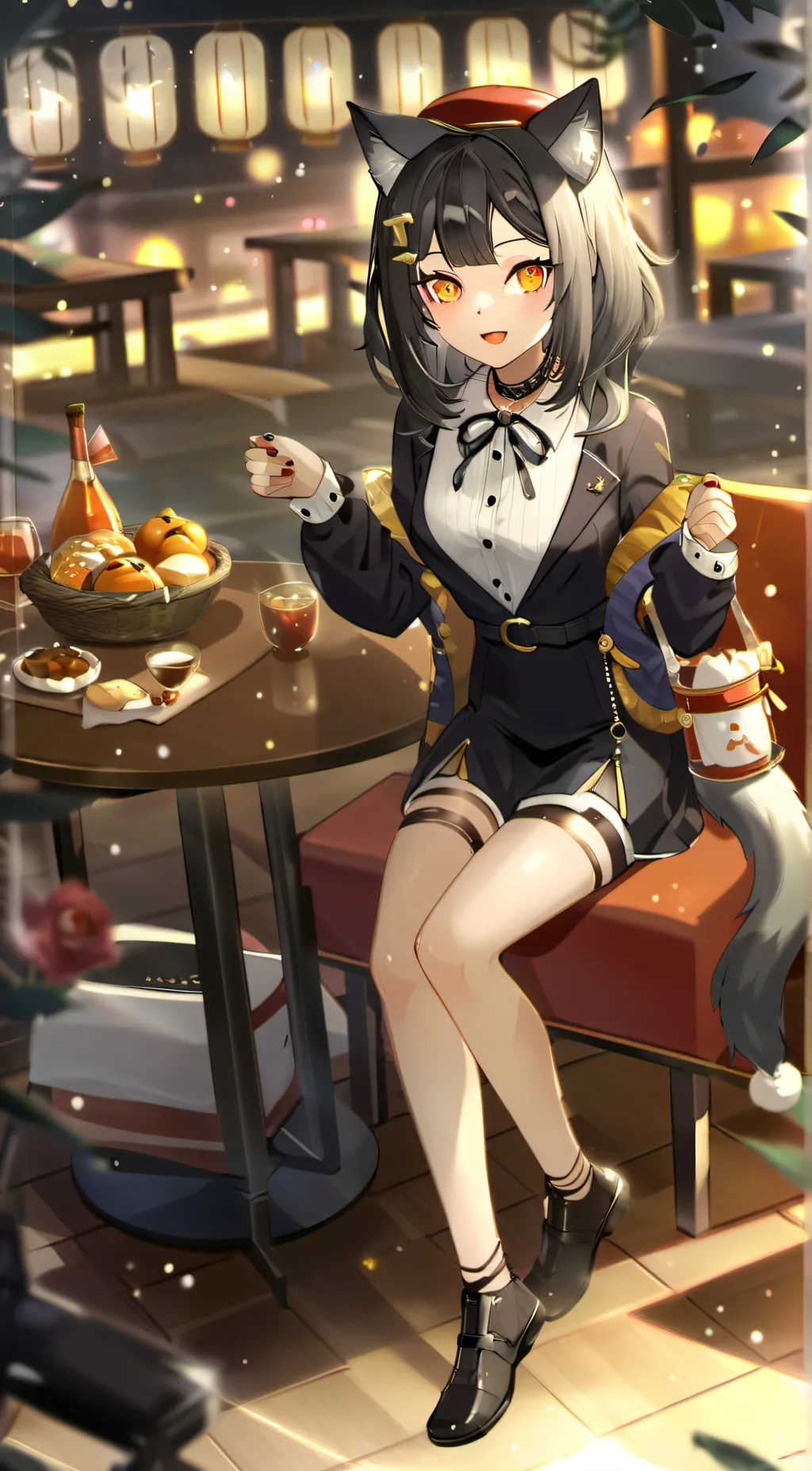 ai character: neko girl background