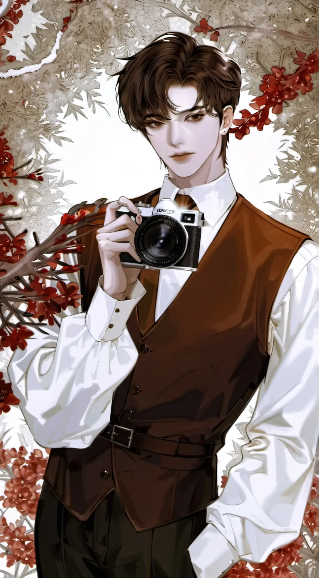 ai character: Brown cameraman background