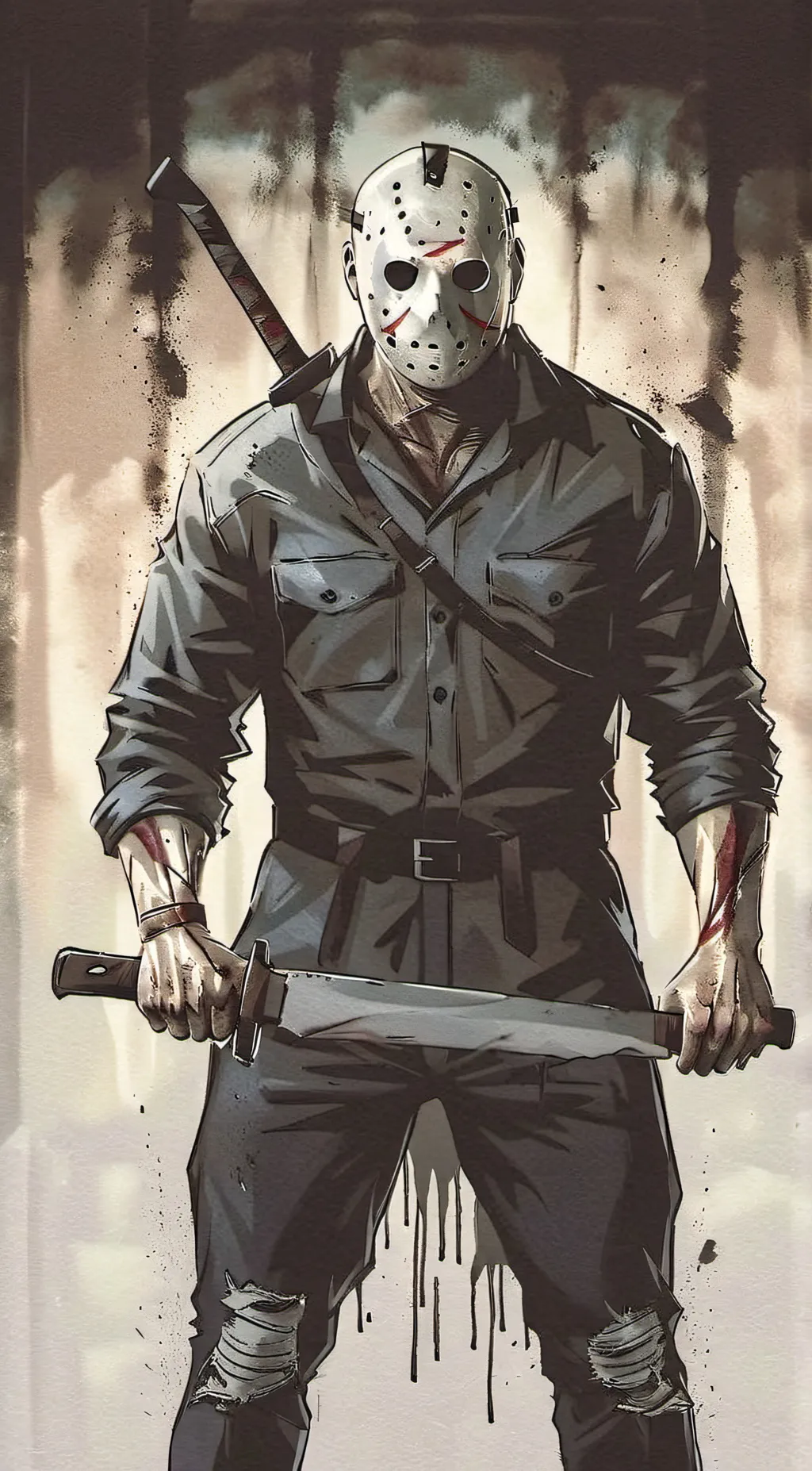ai character: Jason Voorhees  background