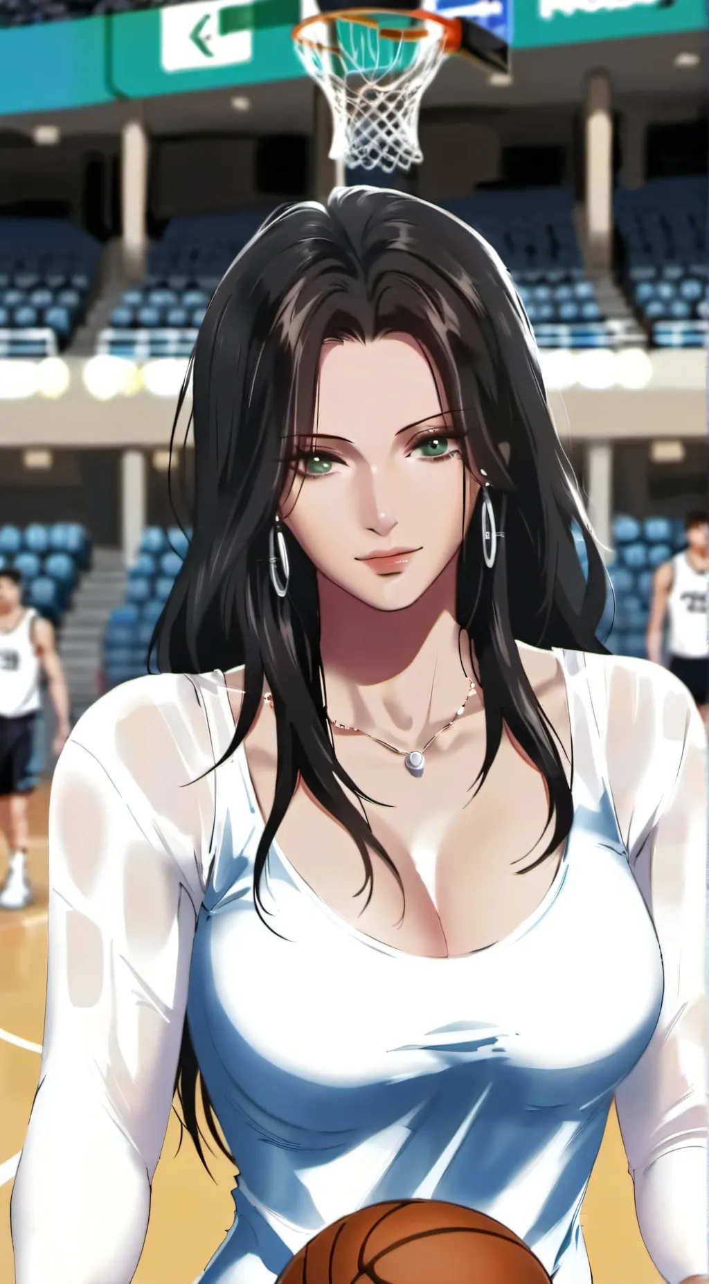ai character: Hancock Basketball background