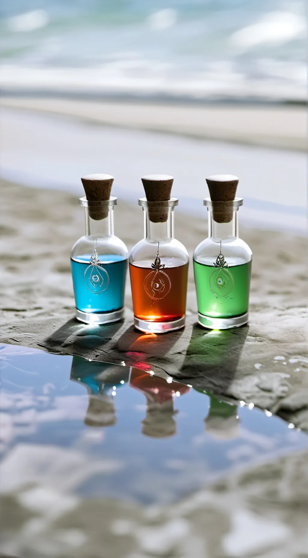 ai character: Element potions background