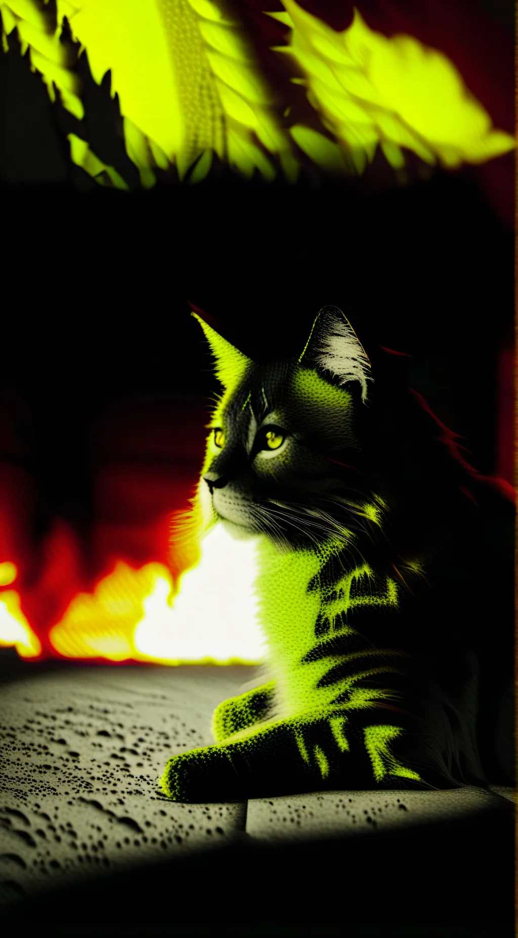 ai character: cat of dead background