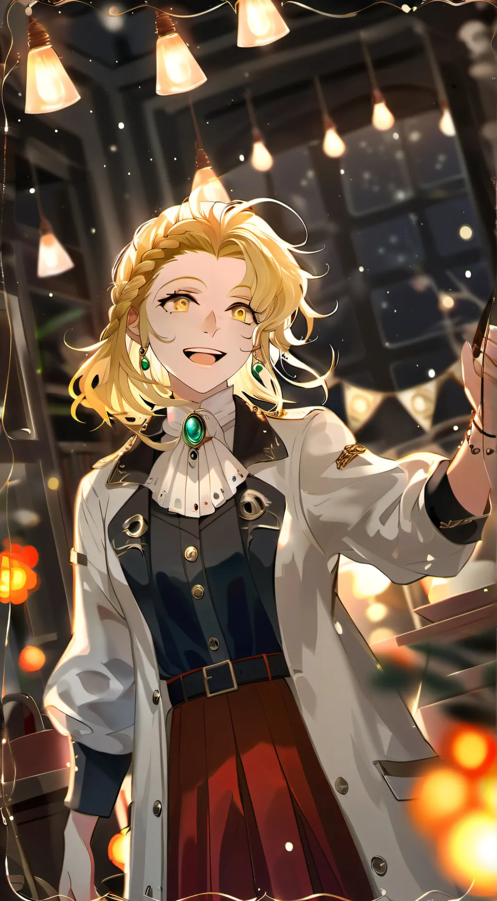 ai character: HH + HELLUVA BOSS background