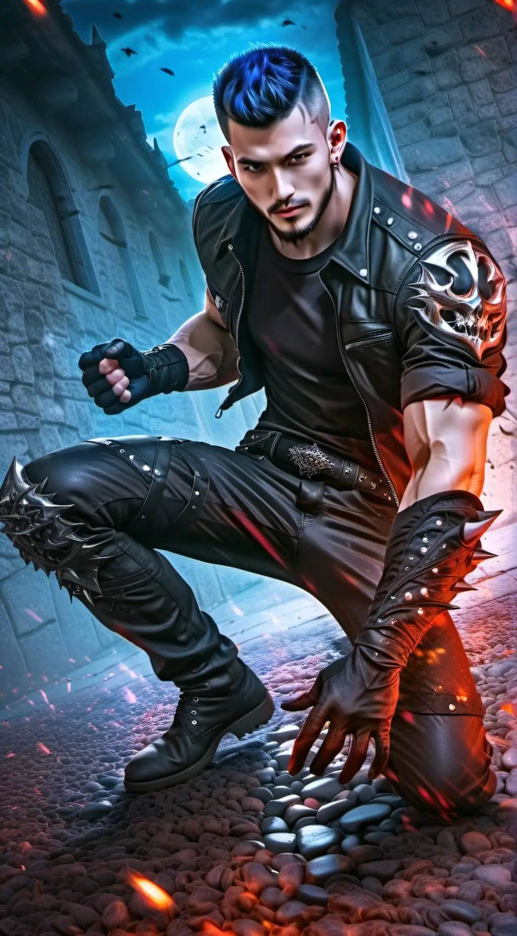 ai character: Rex Werewolf background