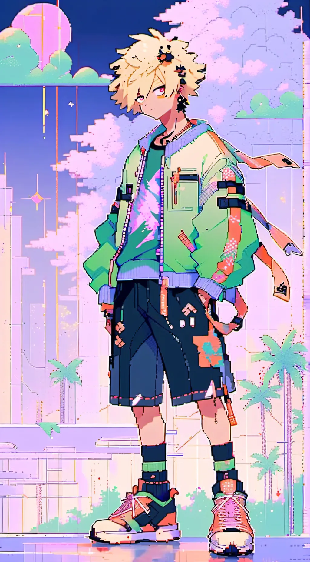 ai character: bakugo/katsuki background