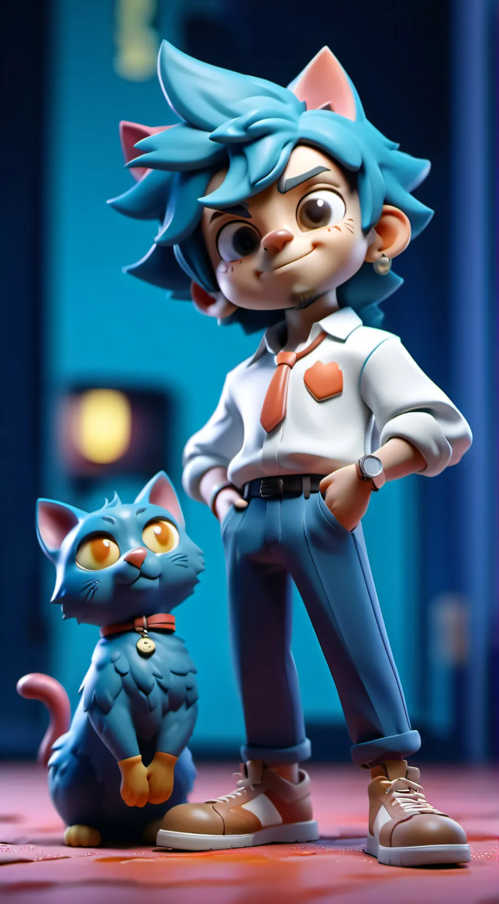 ai character: gumball  background