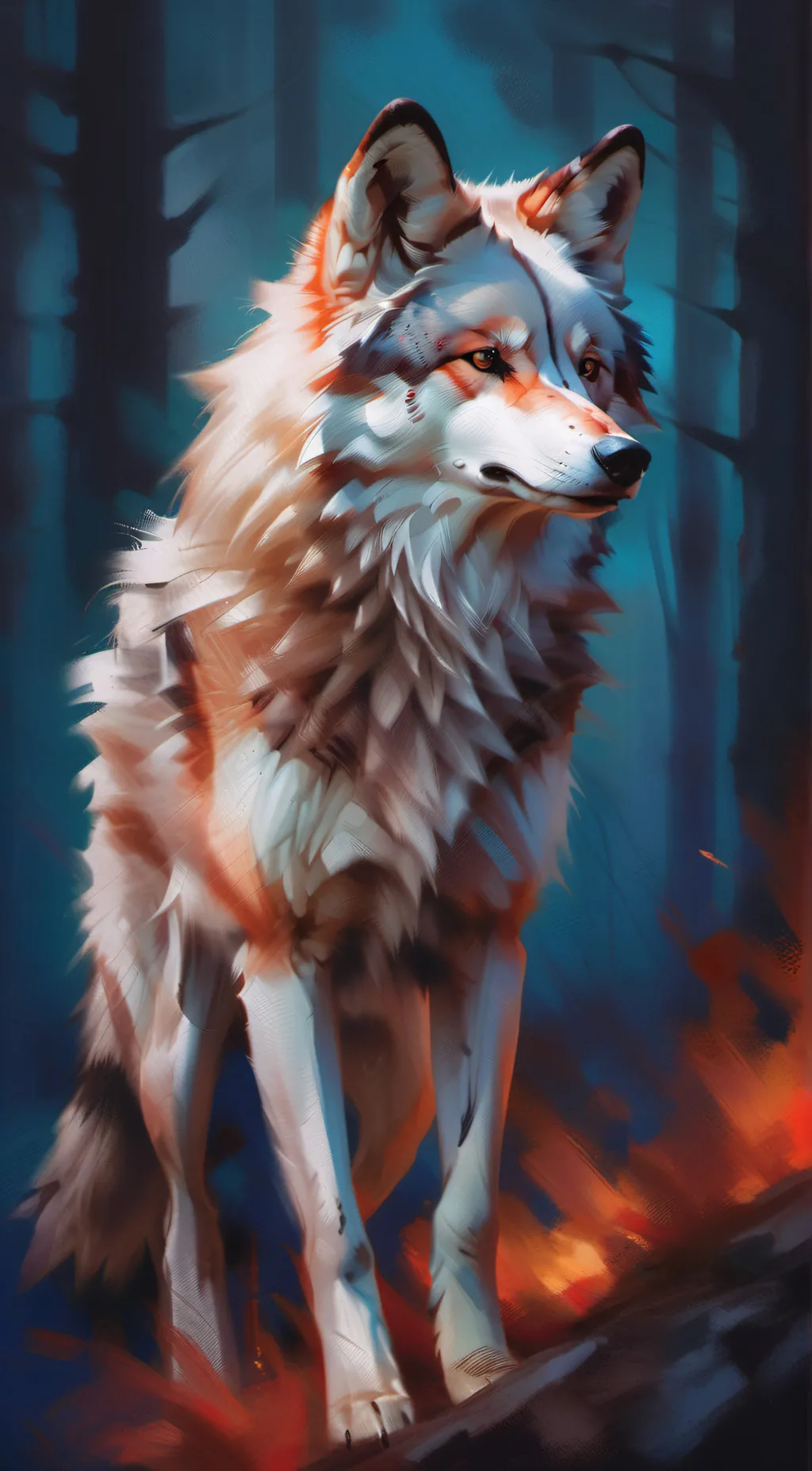 ai character: Lycanroc Dusk  background