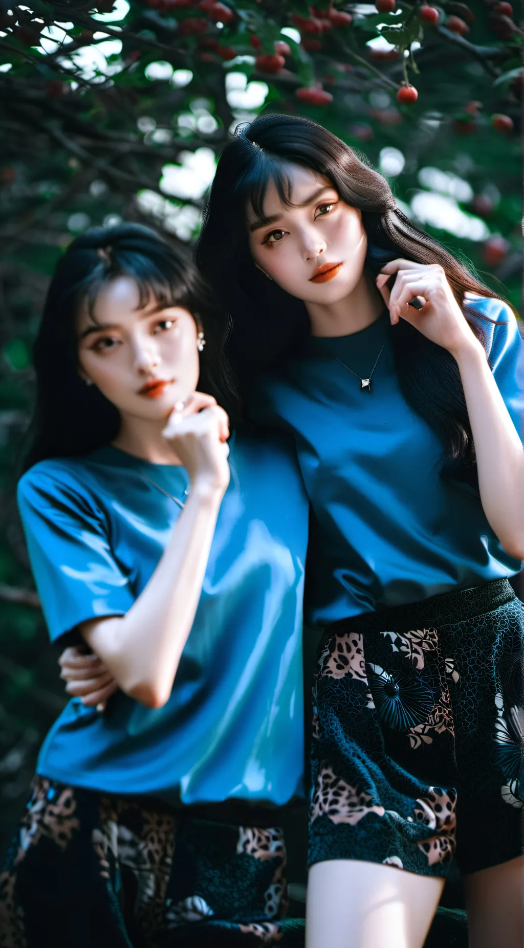 ai character: Hannah and Selena background