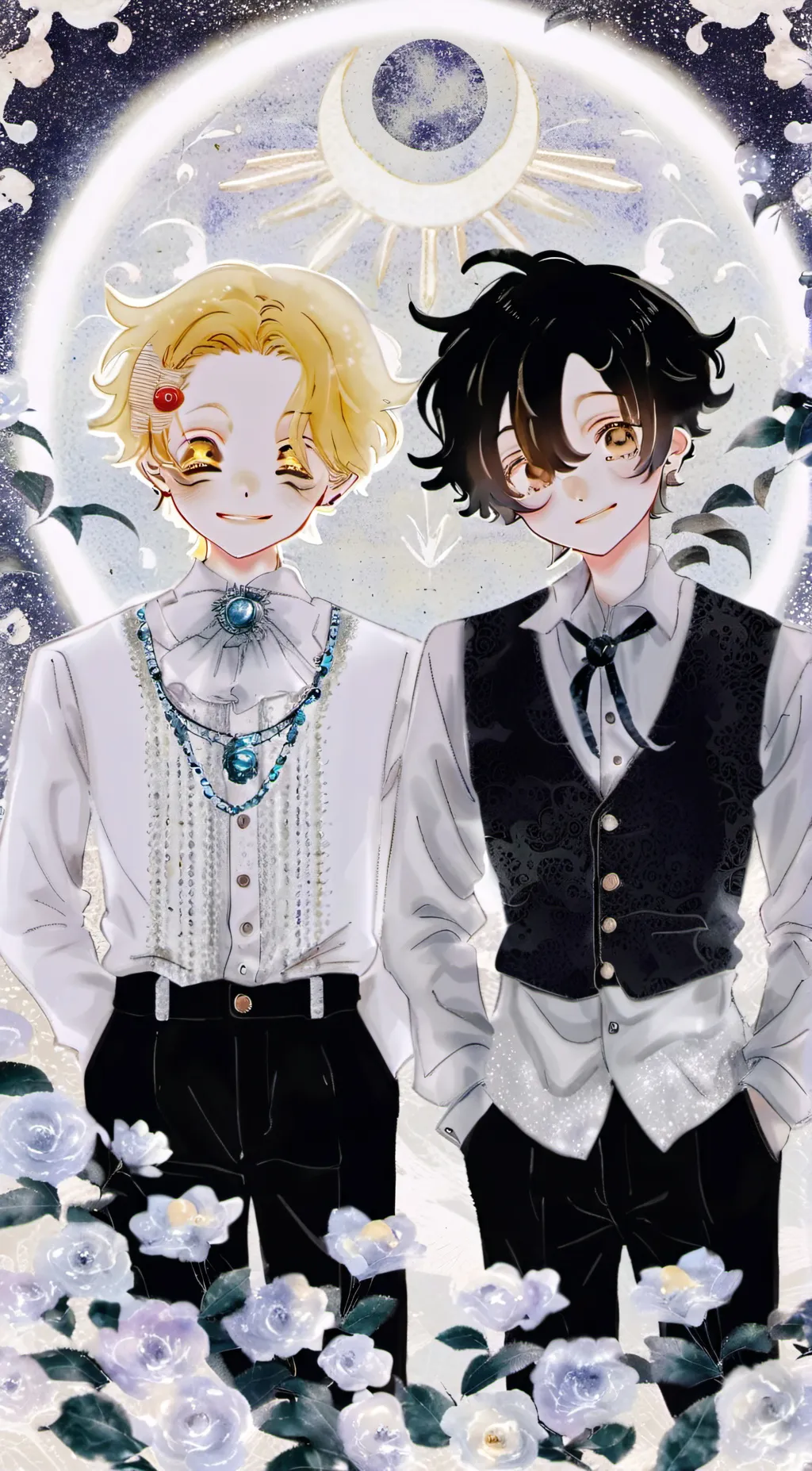 ai character: sunny and monny  background