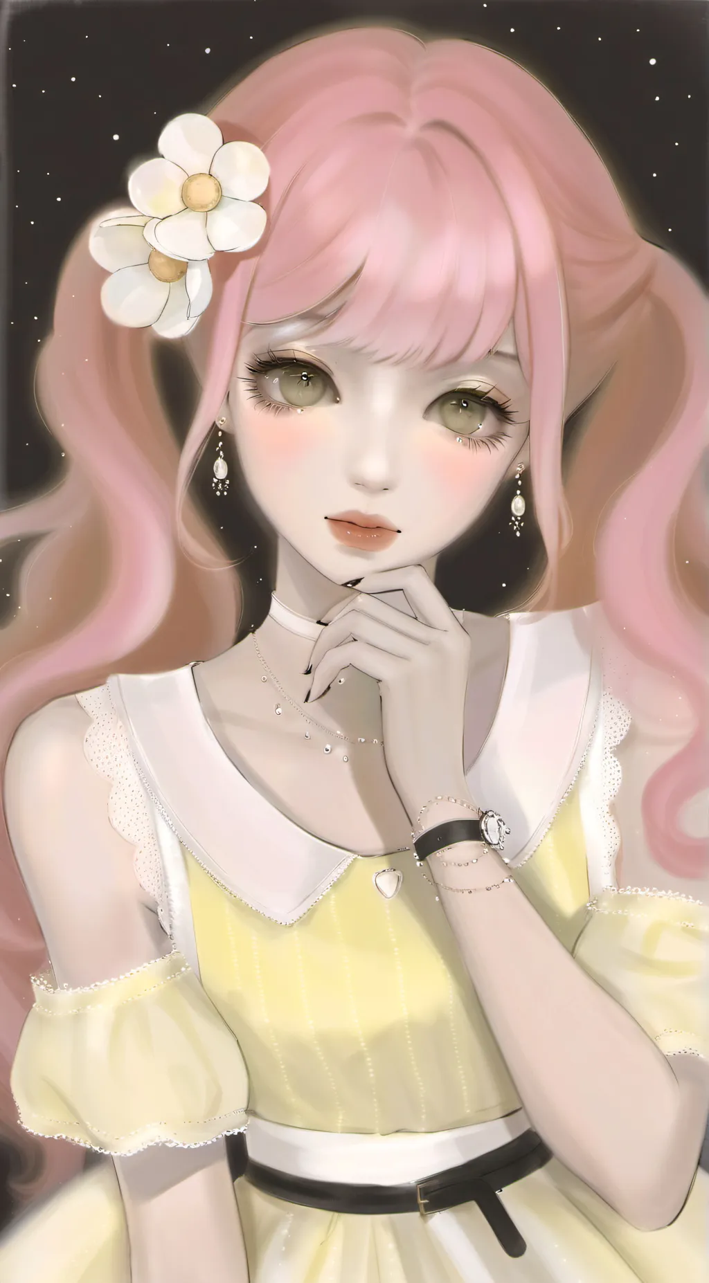 ai character: Roblox girl fan background