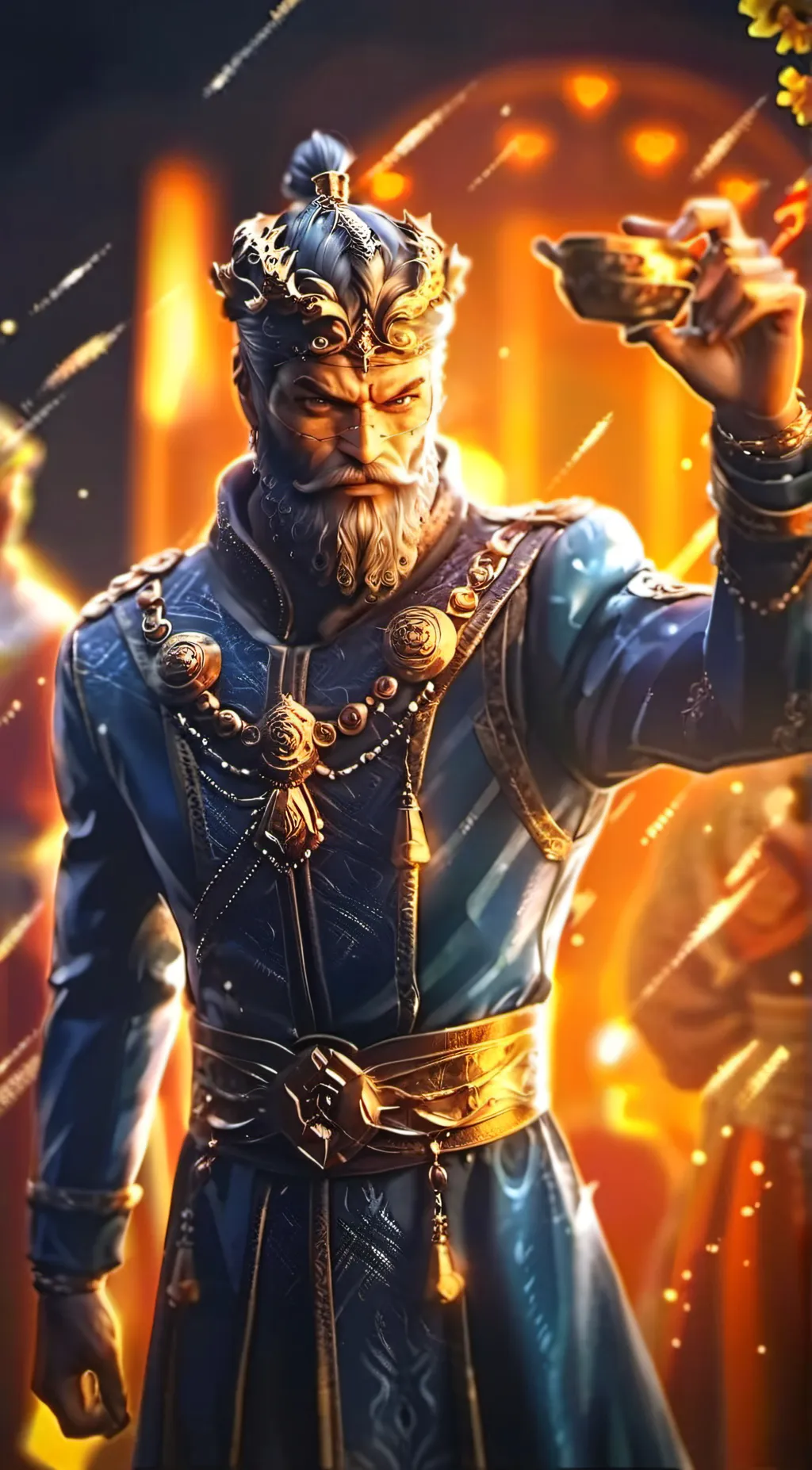 ai character: king of fight background