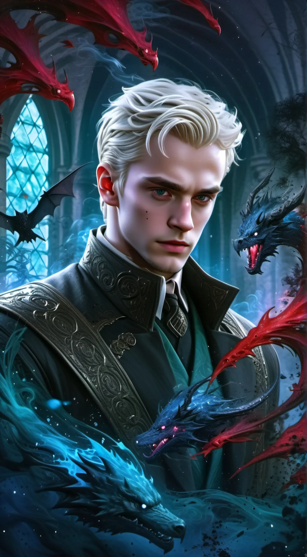 ai character: Draco Malfoy  background