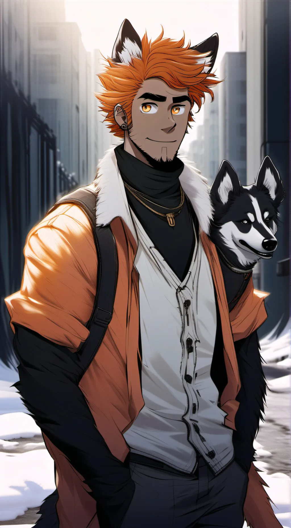 ai character: DogDay background