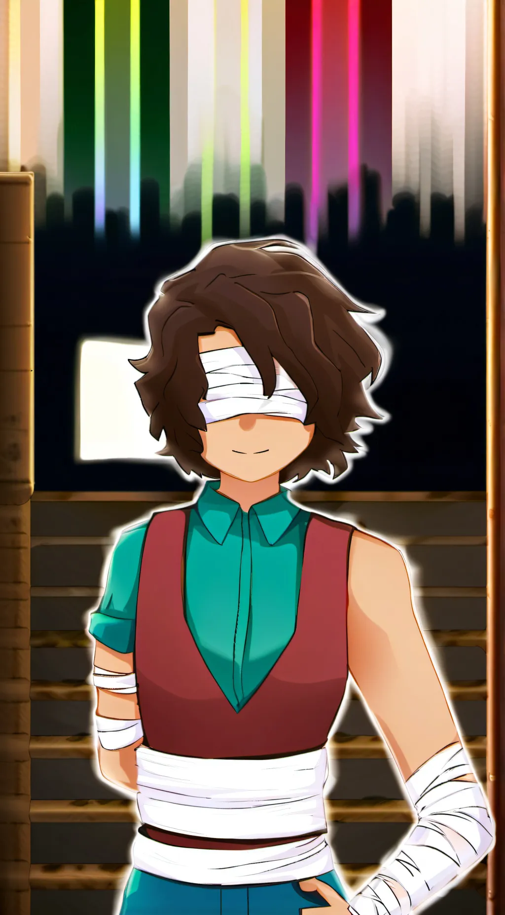 ai character: Rainbow Popsicle background