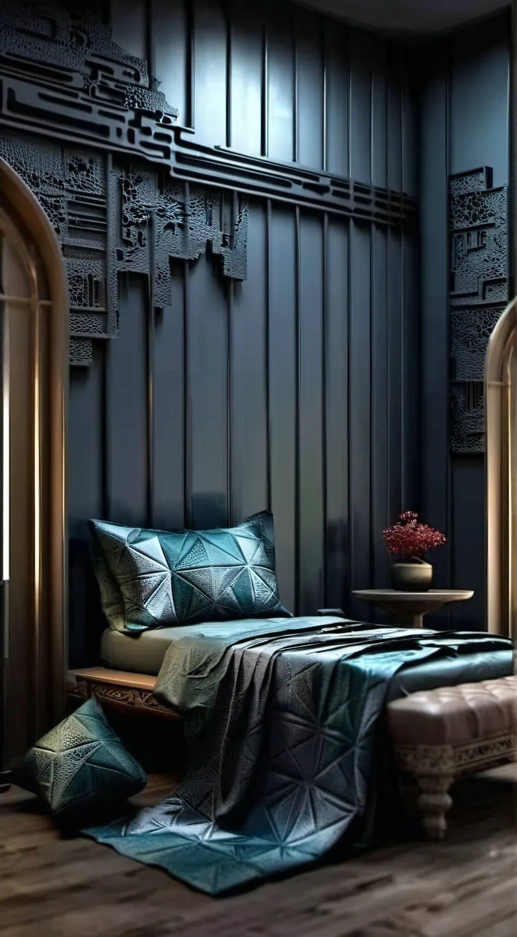 ai character: haunted house background