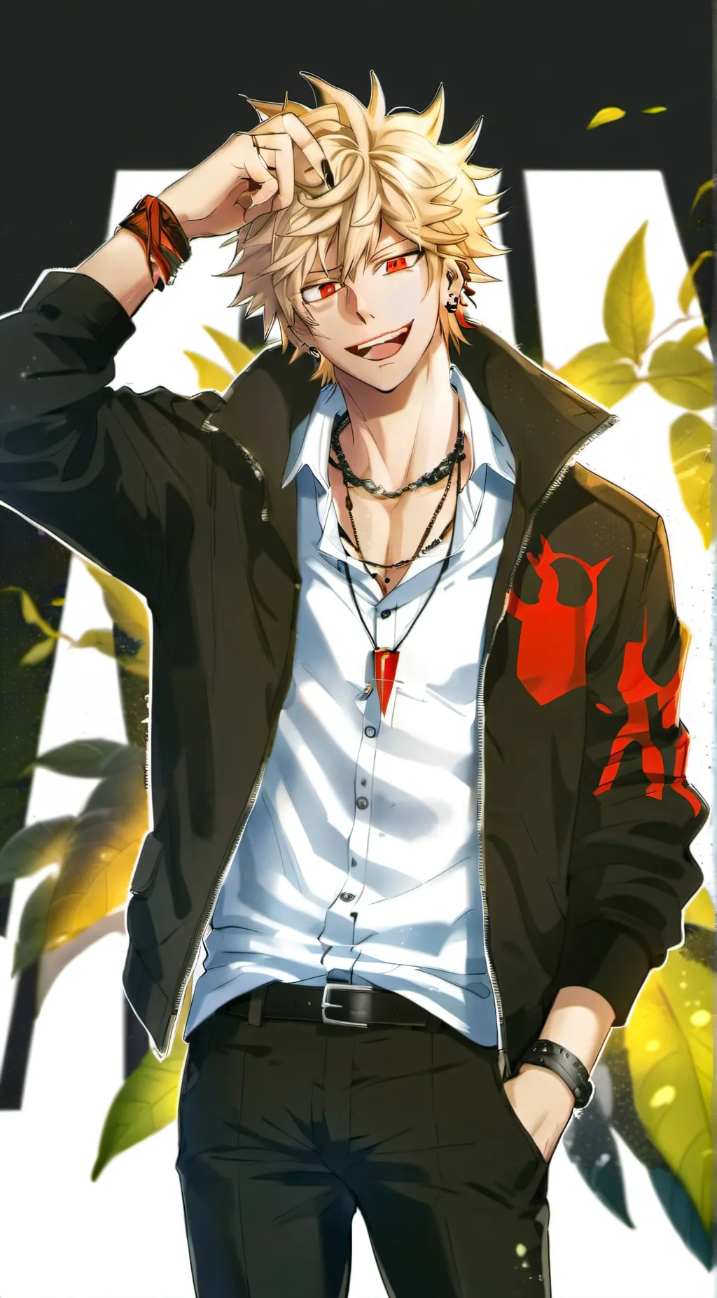 ai character: Bakugo  background