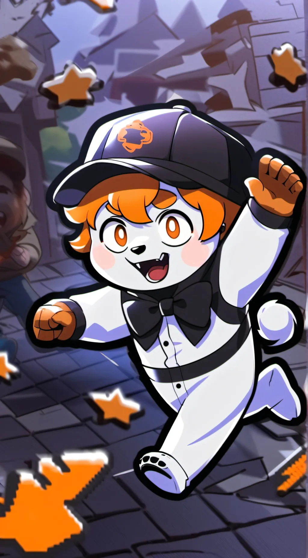 ai character: choco masevl  background