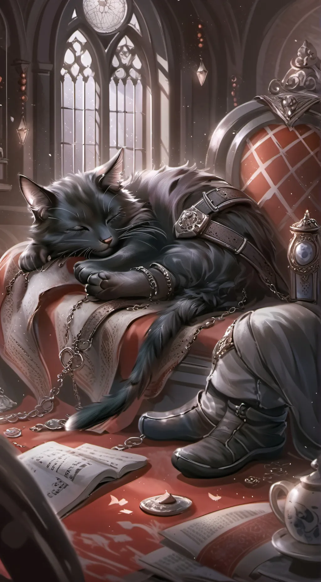 ai character: catnap background