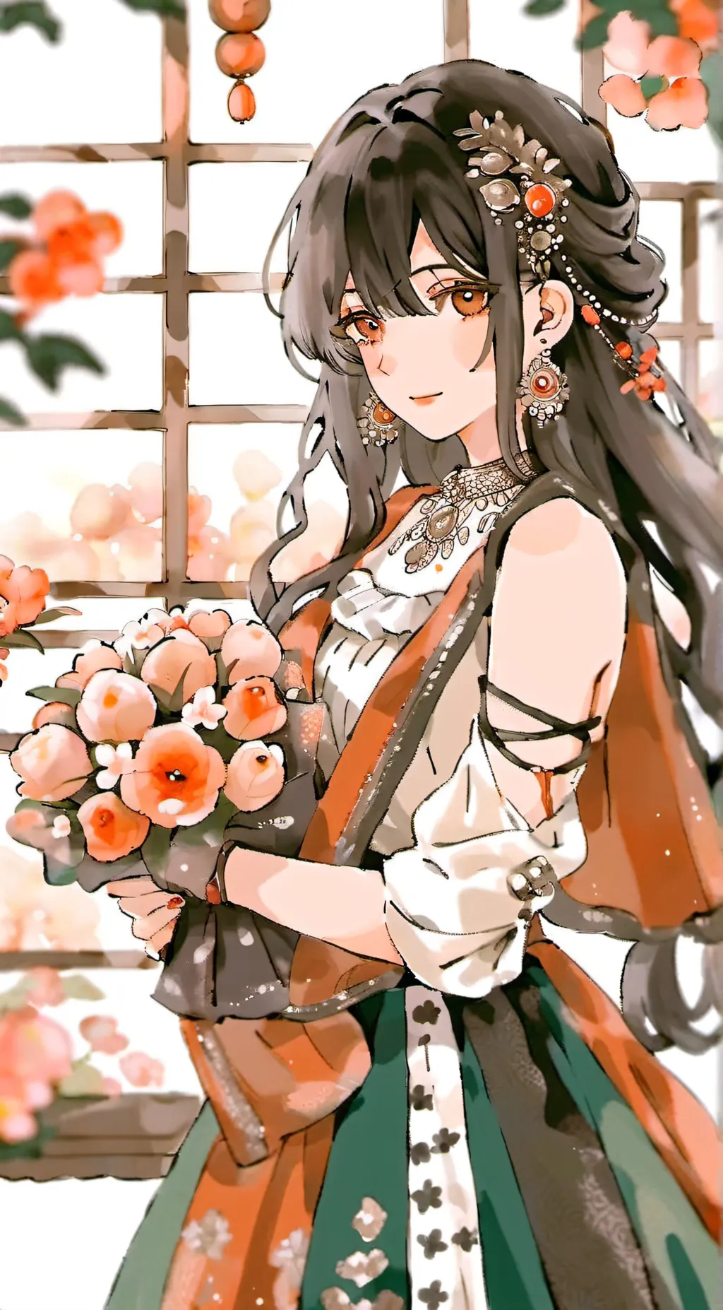 ai character: Rose background