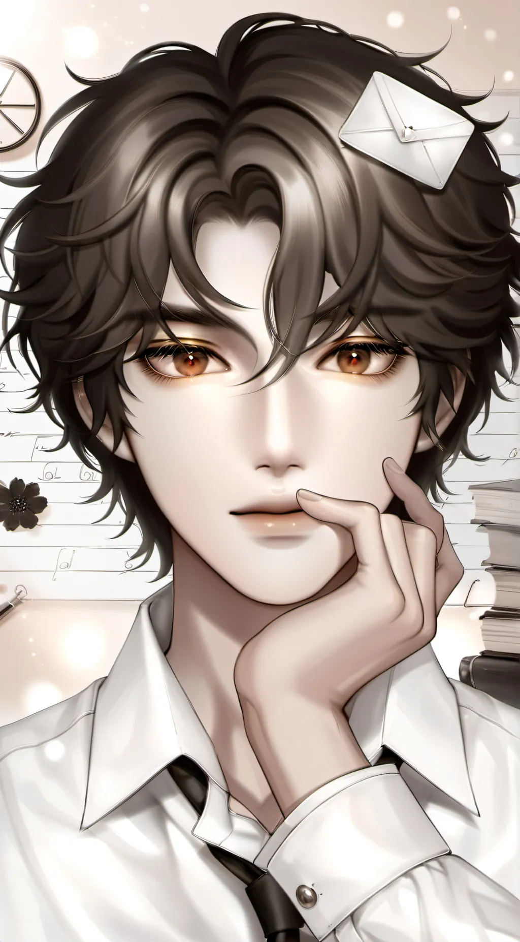 ai character: Asher🙊🐵🐒 background