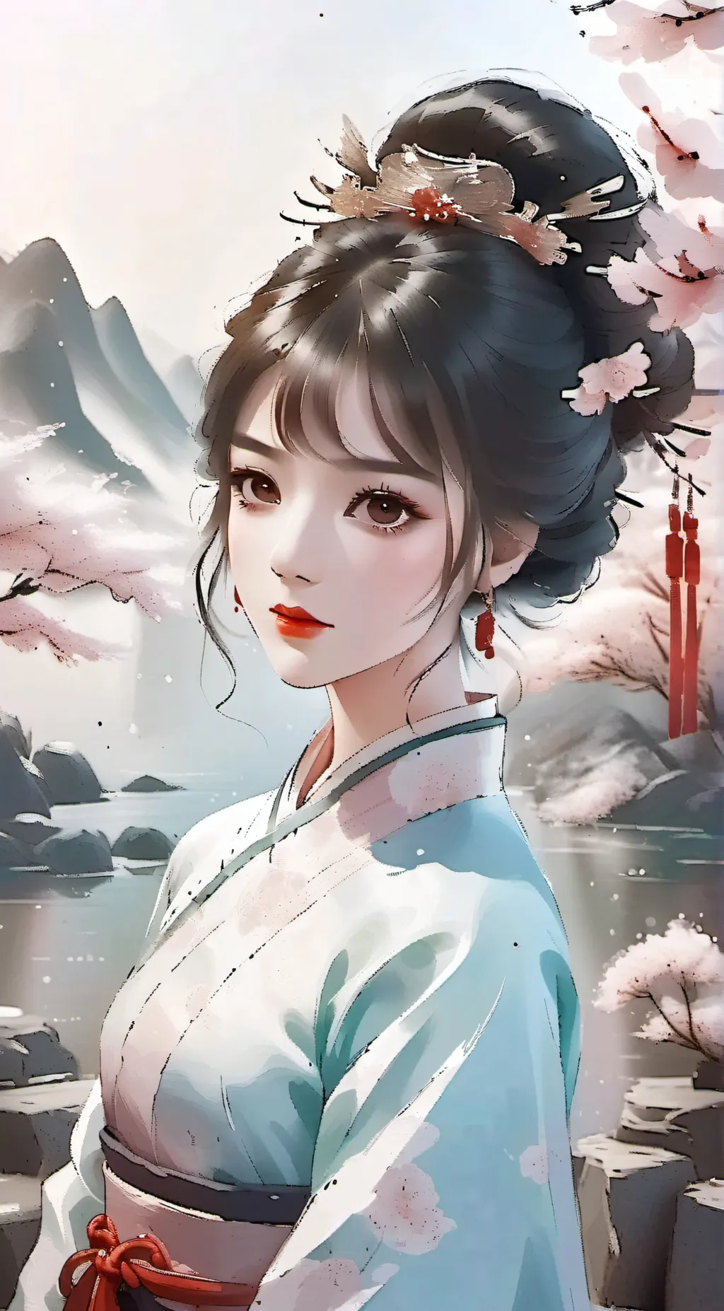 ai character: Grass yongwood background