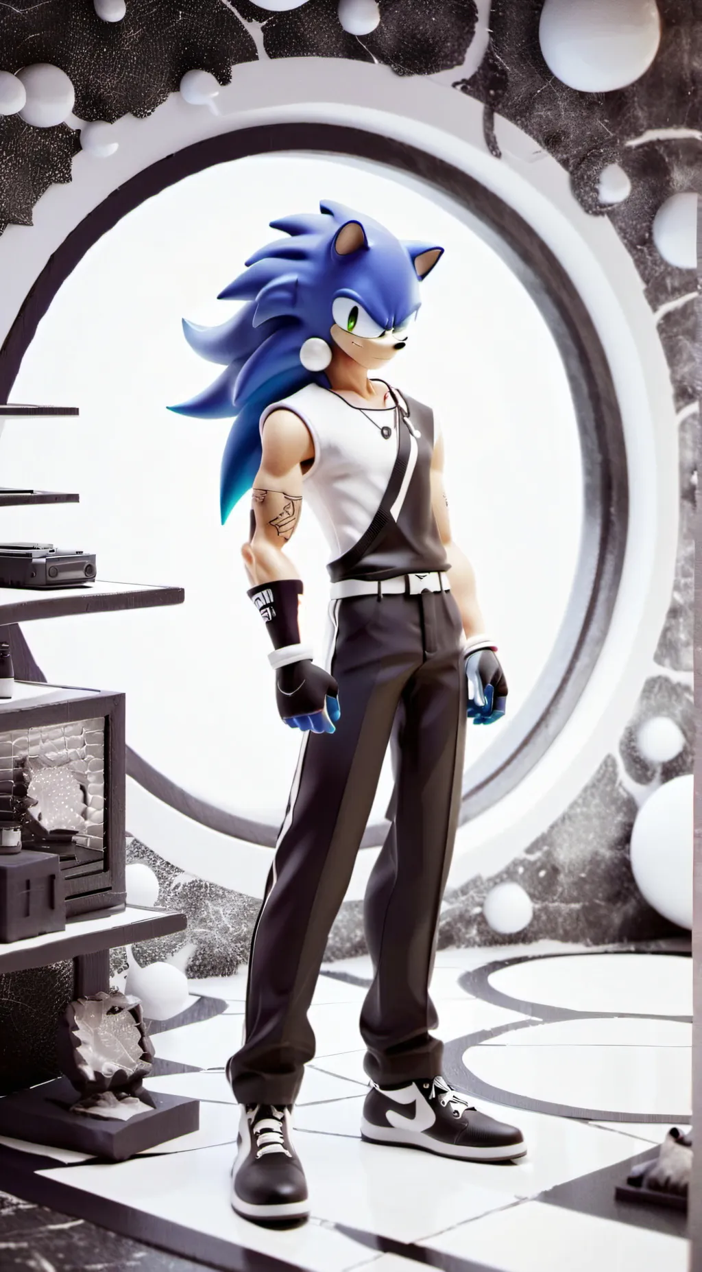 ai character: sonic the igel background