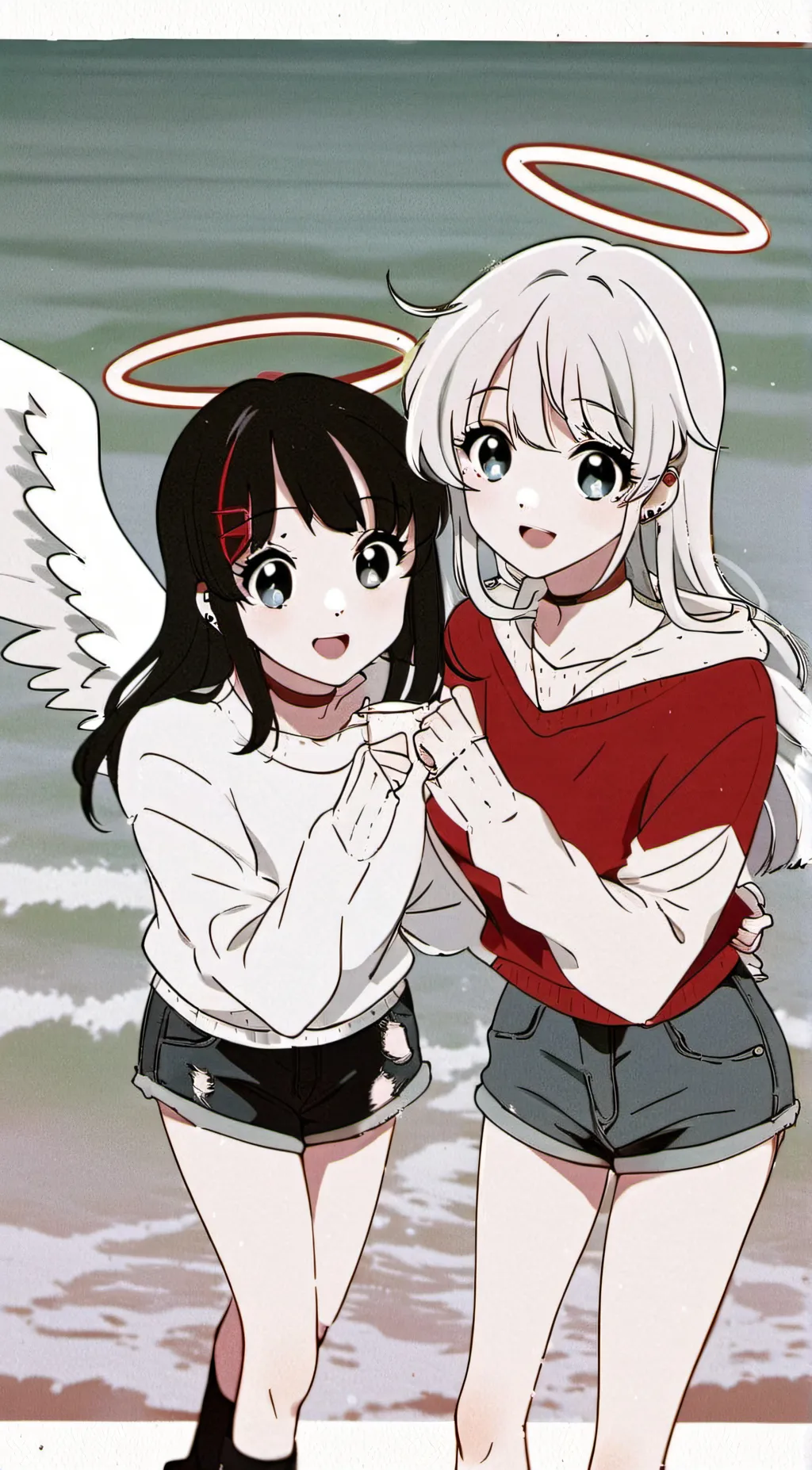 ai character: Ashly and Emma background