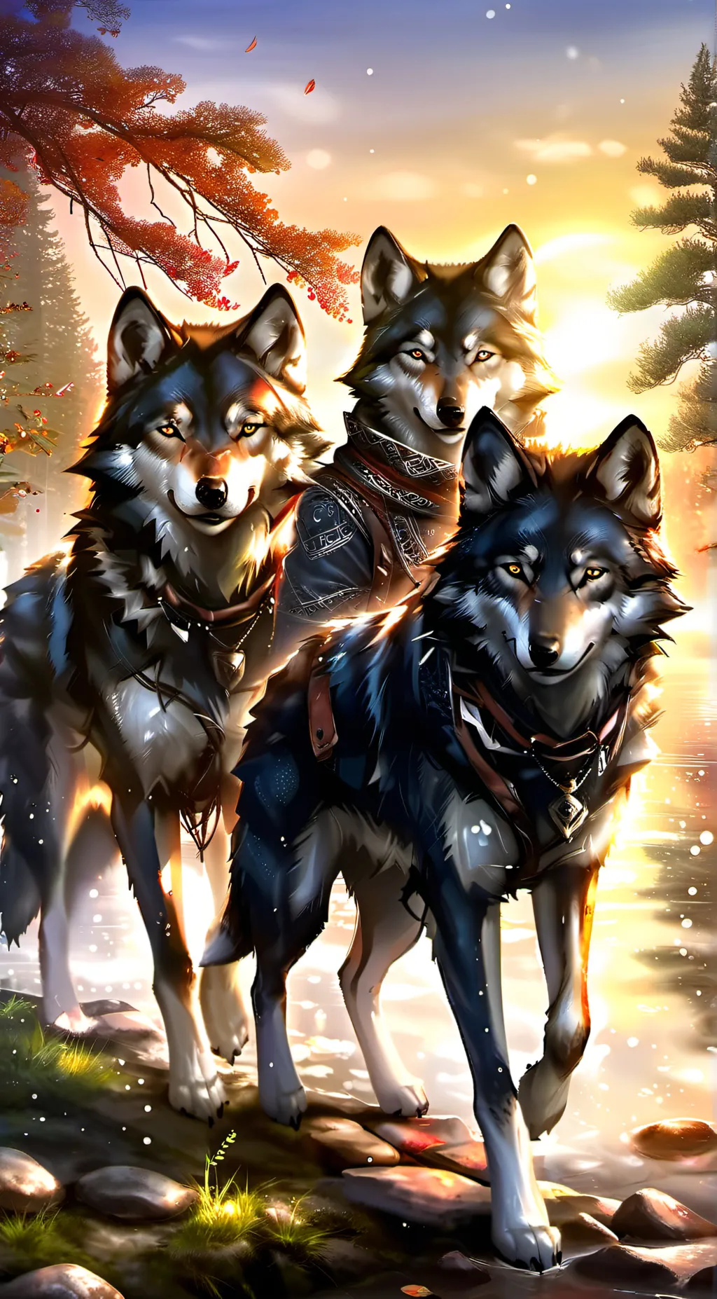ai character: The wolf pack 🐺 background