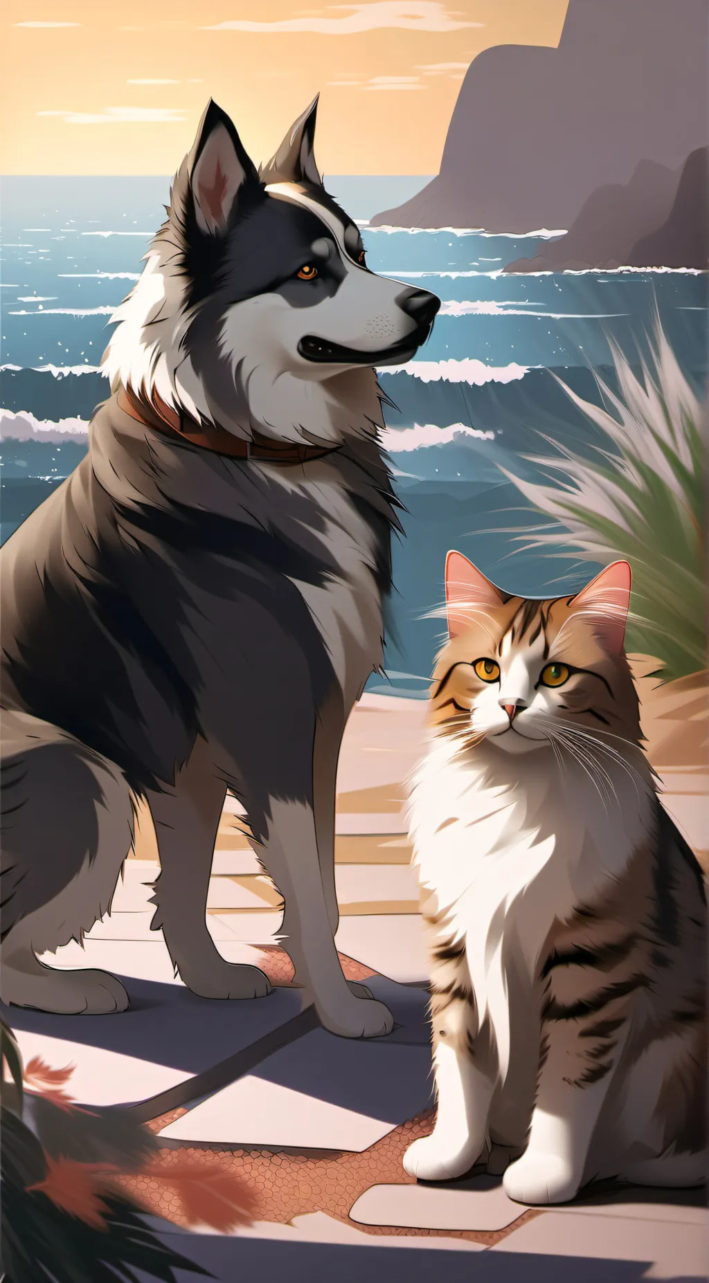 ai character: Until the road end background