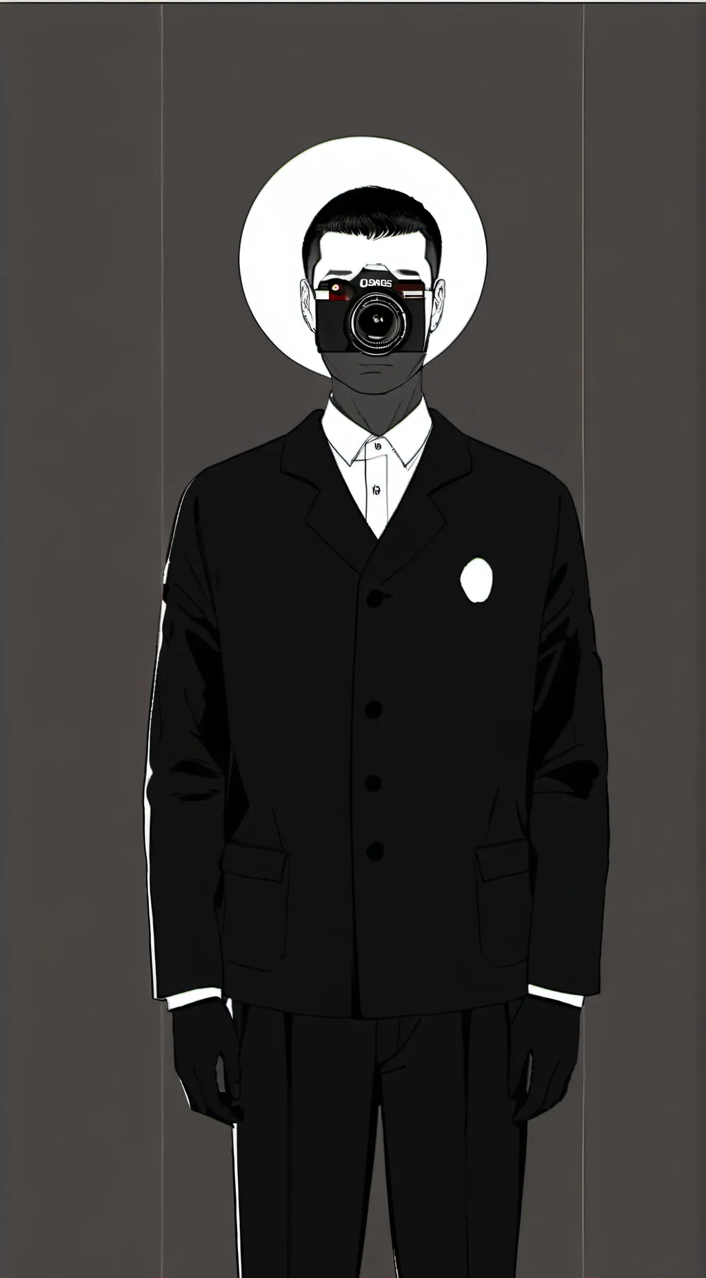 ai character: Large cameraman background