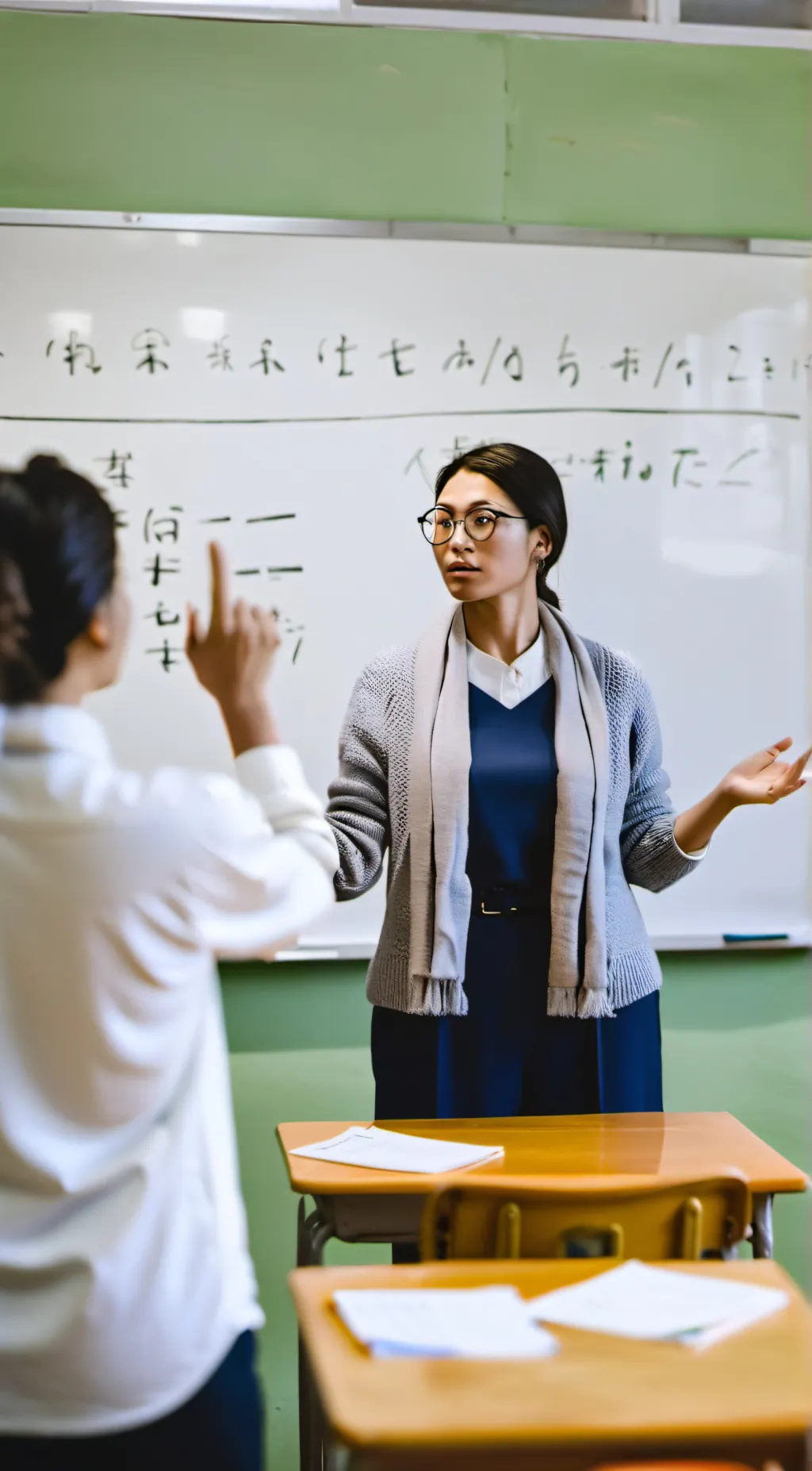 ai character: spell red background