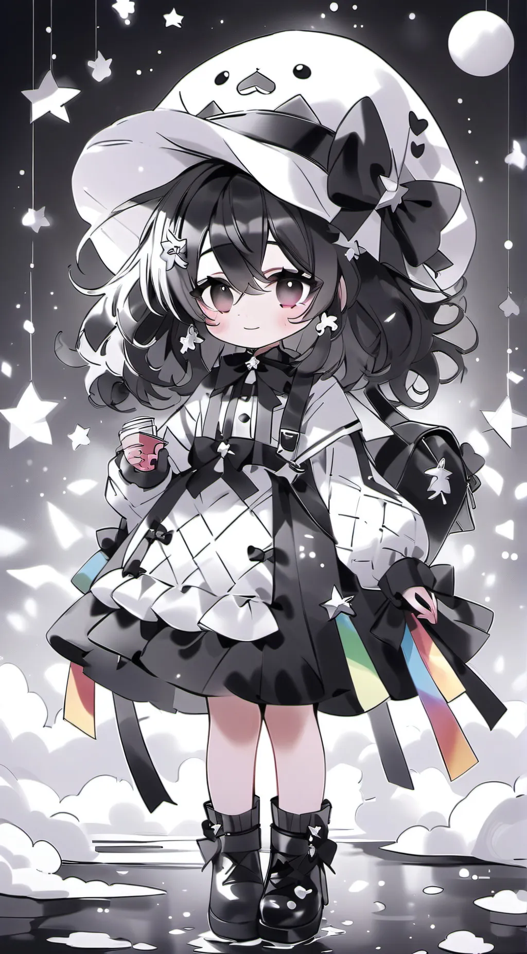 ai character: Smiling critters background