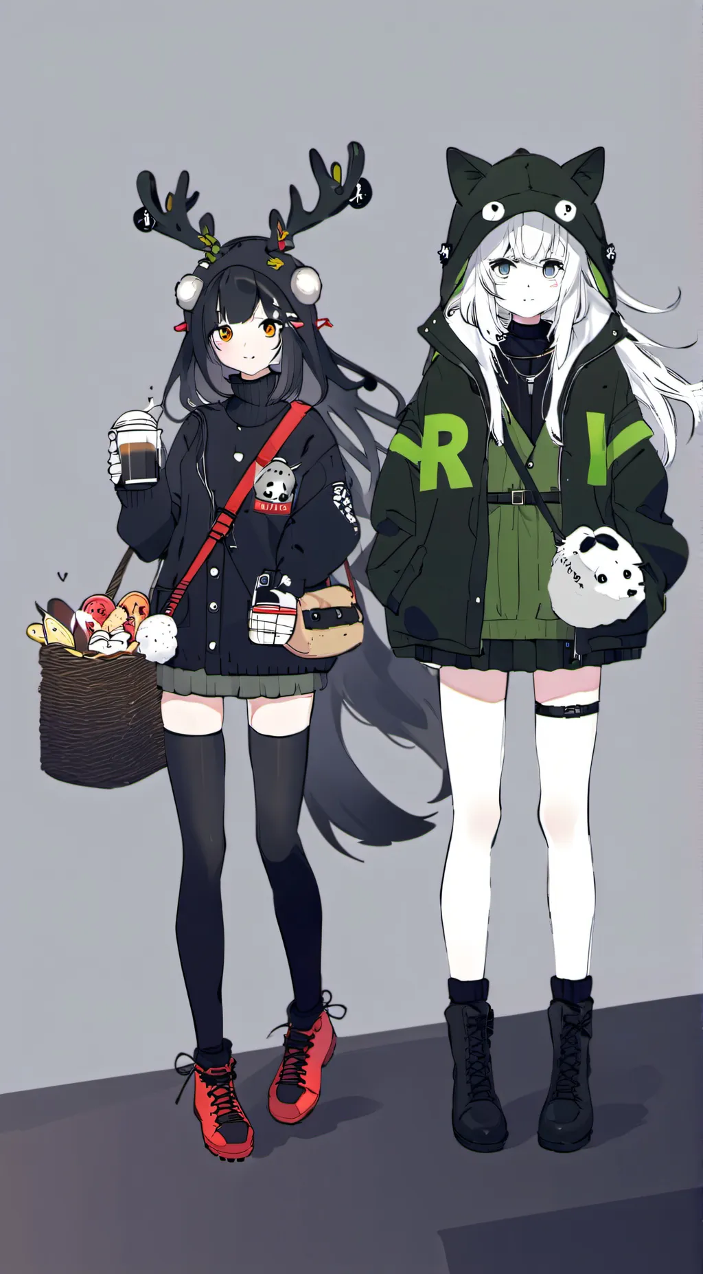 ai character: Rainy and Mia  background