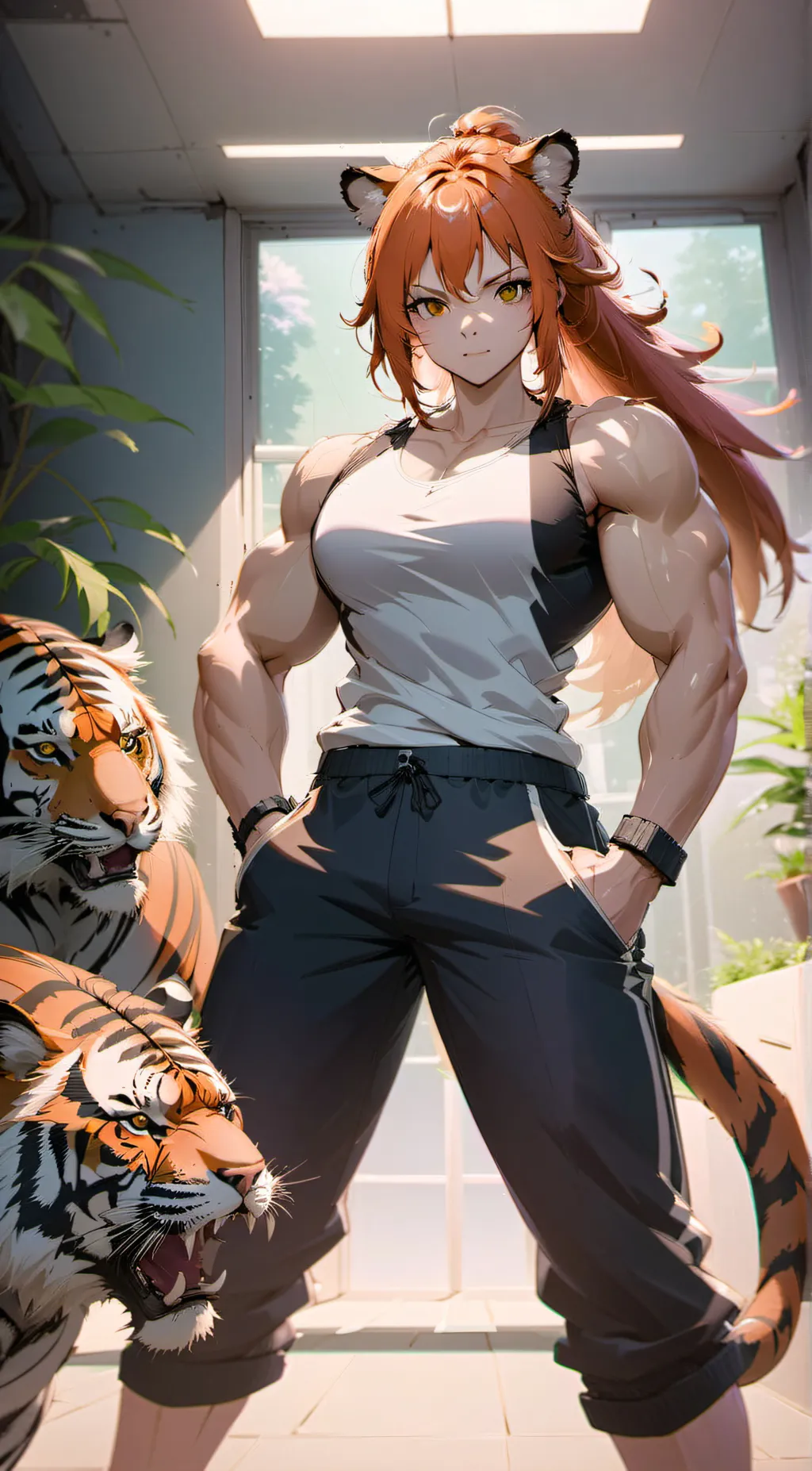 ai character: Ashley  background