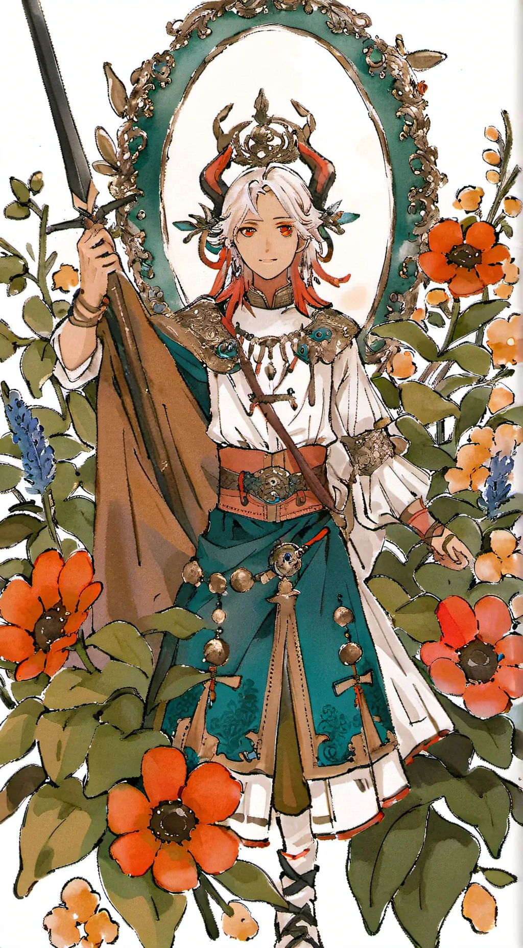 ai character: Aurora background