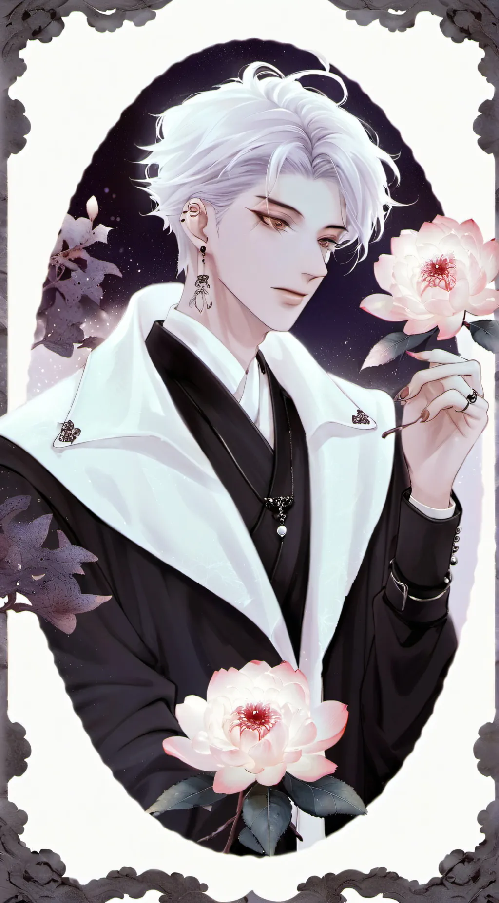 ai character: 木白 background