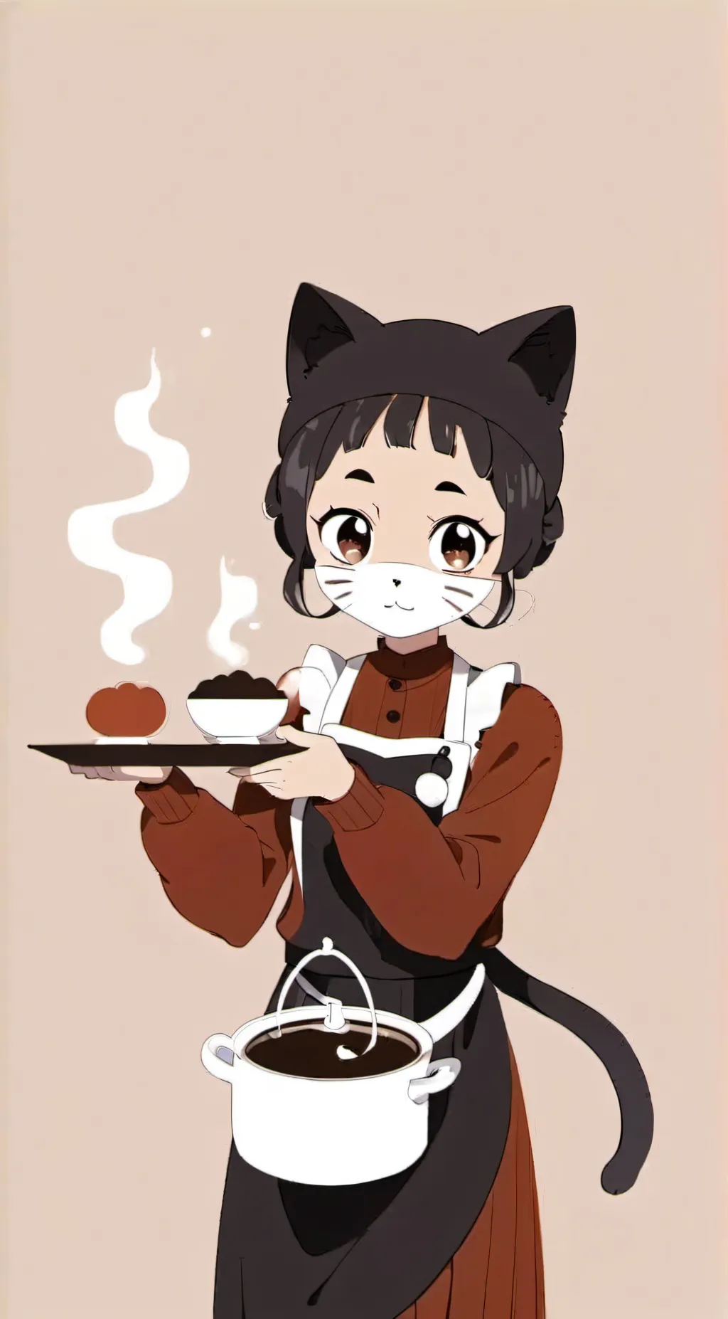 ai character: cat cap background